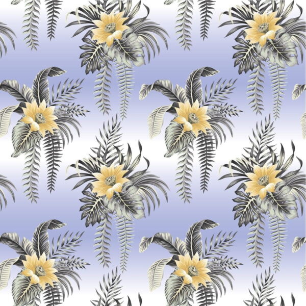 Peinture murale Lotus jaune