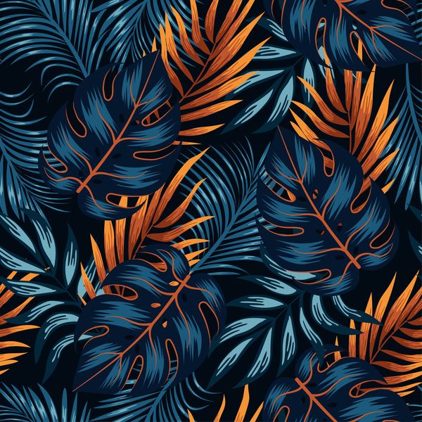 Sticker mural Feuilles tropicales
