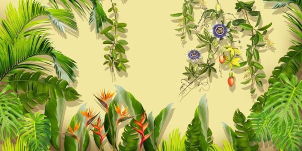 Sticker mural Plantes tropicales