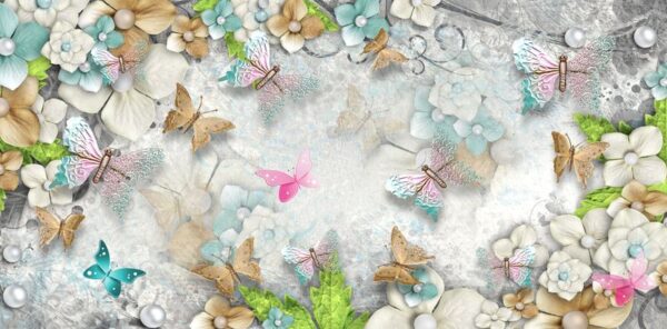Sticker mural Papillons abstraits