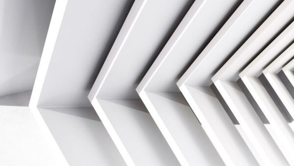 Peinture murale Fond blanc en 3D
