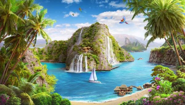 Poster XXL Île Tropicale