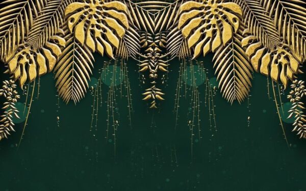 Sticker mural Feuilles d'or