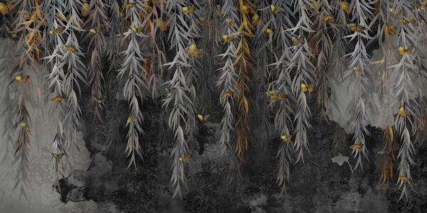 Peinture murale Feuilles suspendues