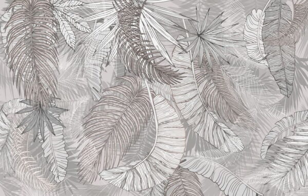 Peinture murale Feuilles de palmier