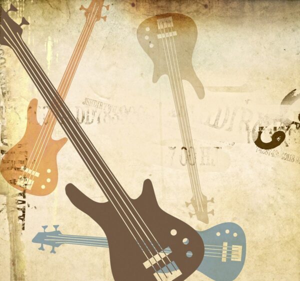 Poster XXL Guitares colorées