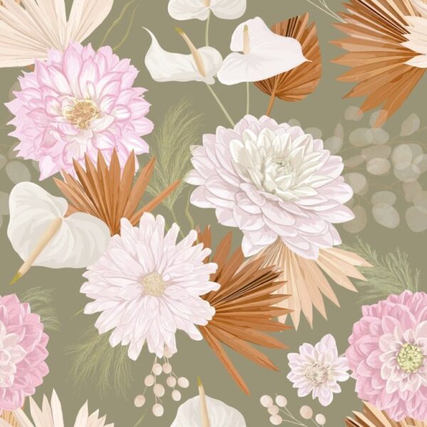 Peinture murale Fleurs de dahlia