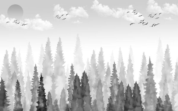Poster XXL Forêt grise