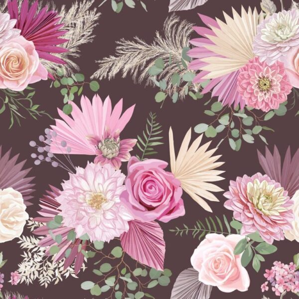 Peinture murale Fleurs séchées