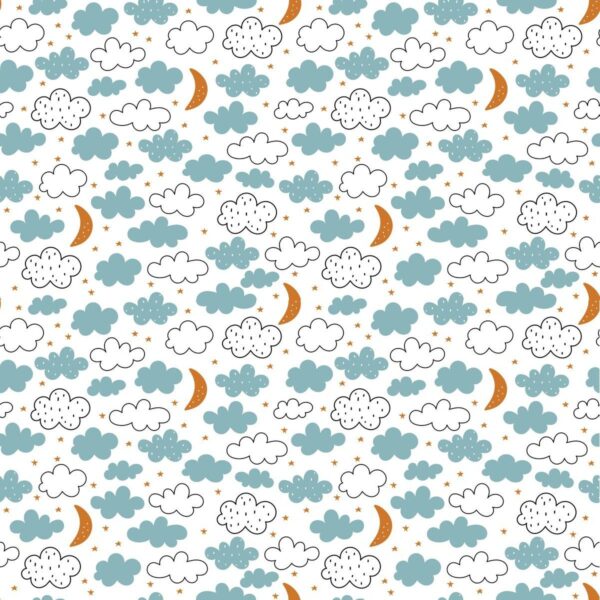 Peinture murale Nuages et la lune