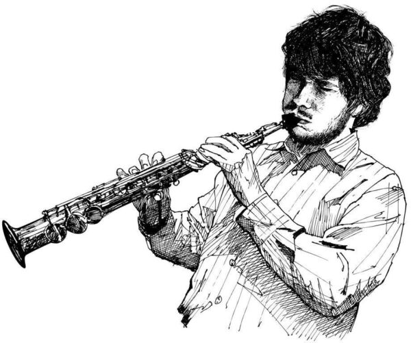 Poster XXL Musicien de jazz