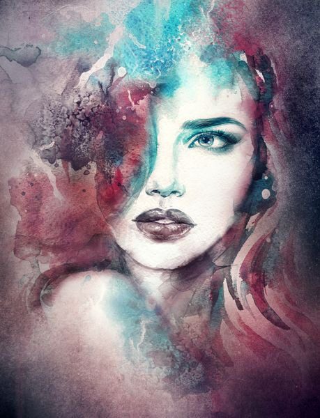 Peinture murale Femme élégante