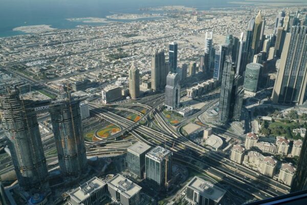 Peinture murale Vue aérienne de Dubaï