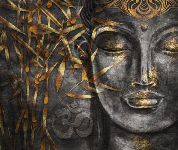 Peinture murale Bouddha Souriant