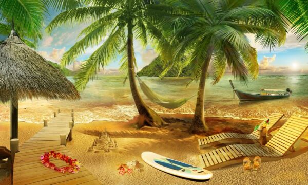Poster XXL Plage Tropicale