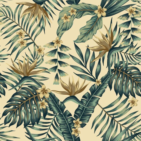 Peinture murale Plantes tropicales