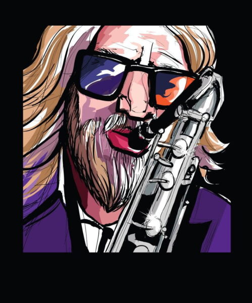 Peinture murale Son de saxophone