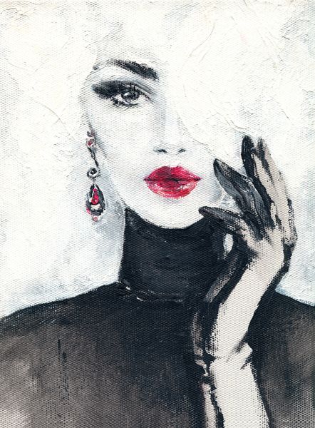 Peinture murale Belle Femme