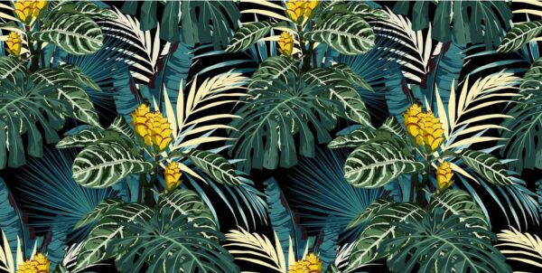 Peinture murale Exotique jaune