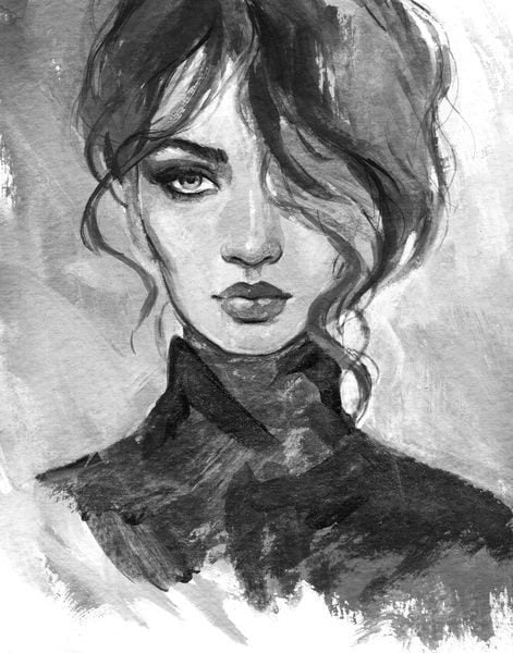 Peinture murale Portrait d'une femme