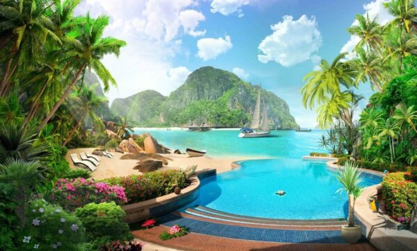 Poster XXL Plage Tropicale