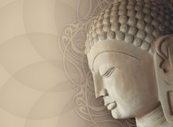 Peinture murale Bouddha Souriant