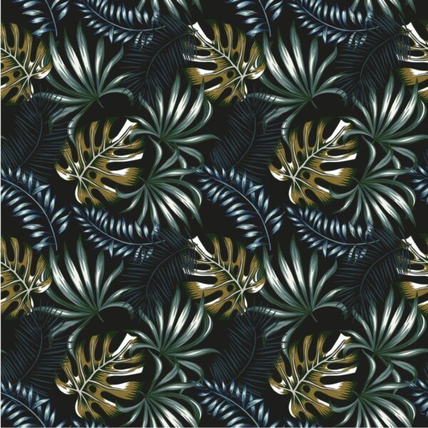 Peinture murale Feuilles tropicales