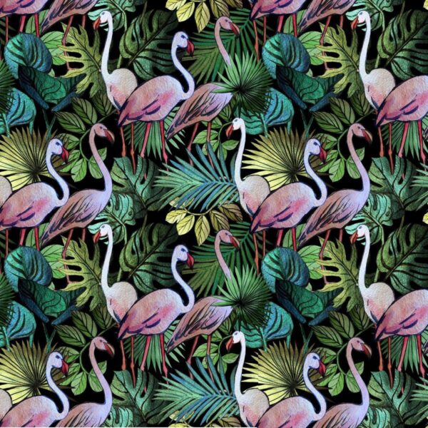 Peinture murale Flamants roses dans la jungle