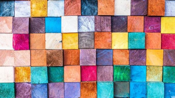 Peinture murale Cubes colorés
