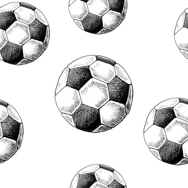 Peinture murale Ballons de football