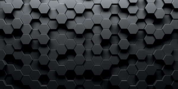 Peinture murale Pentagones noirs