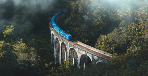 Poster XXL Train bleu