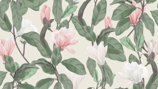 Peinture murale Beau Magnolia