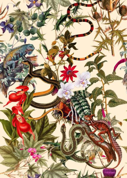 Peinture murale Jardin des Reptiles