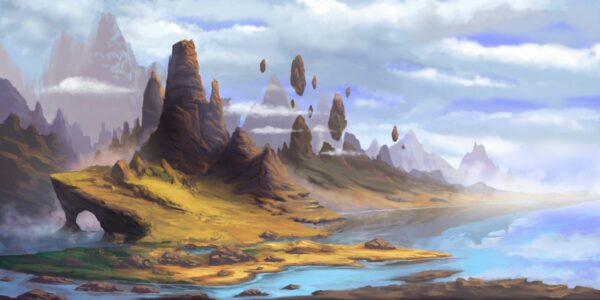 Peinture murale Roches volantes