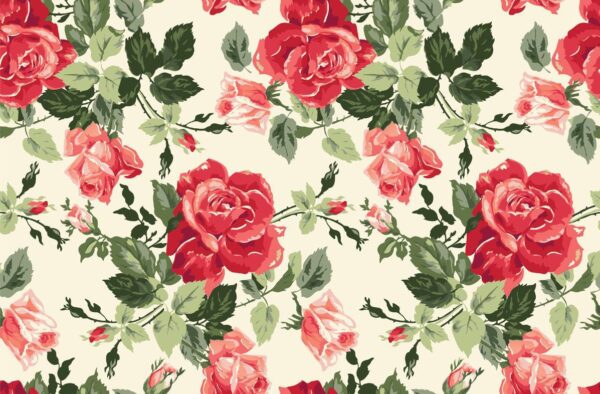 Peinture murale Brins de roses
