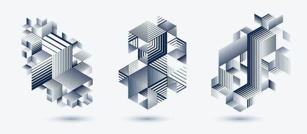 Sticker mural Lignes abstraites