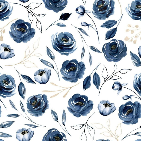 Peinture murale Coquelicots bleus