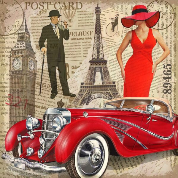 Poster XXL Voiture rouge