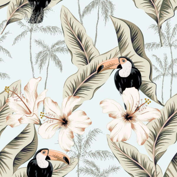 Peinture murale Toucan assis