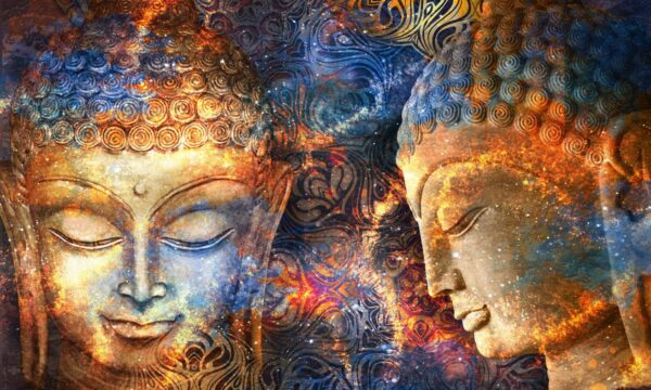 Peinture murale Sourire de Bouddha