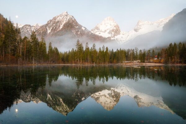Peinture murale Lac Verdure