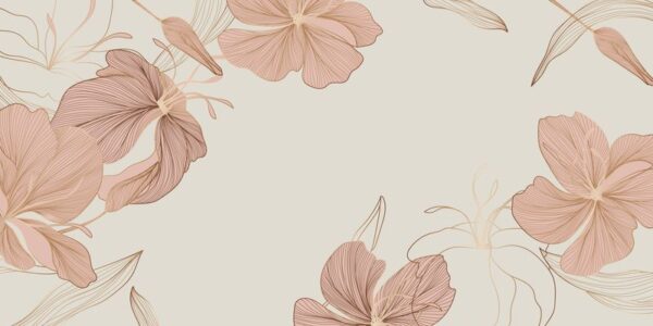 Peinture murale Fleurs graphiques