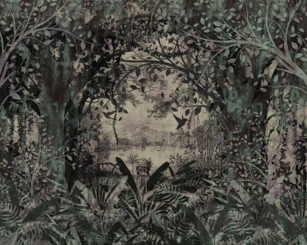 Peinture murale Forêt sombre