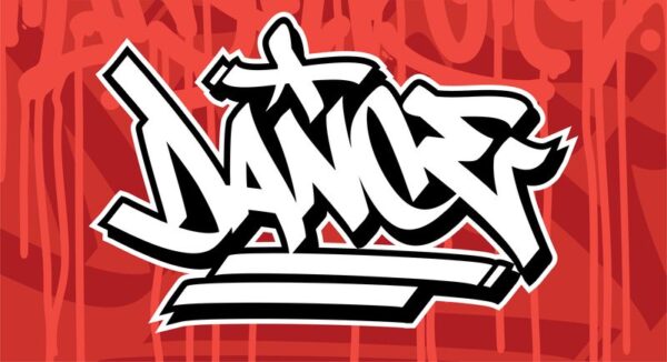 Peinture murale Police de danse