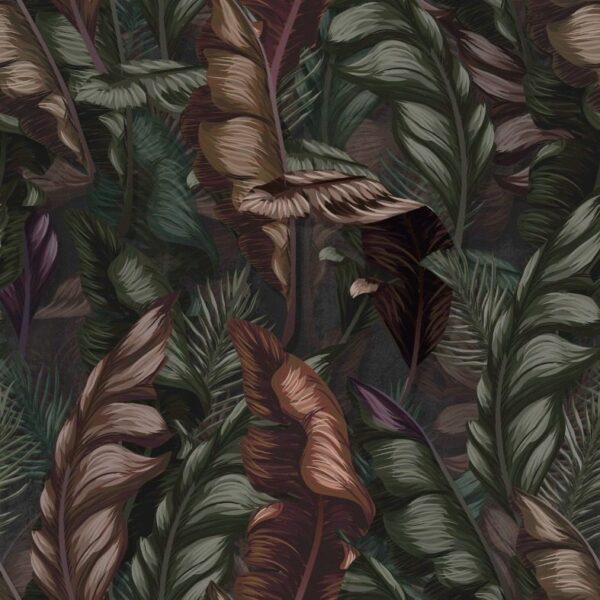 Peinture murale Feuille Foule