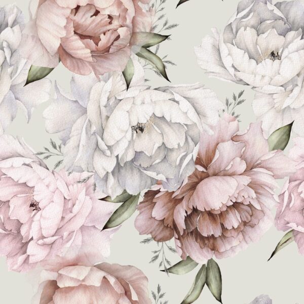 Peinture murale Pivoines lumineuses