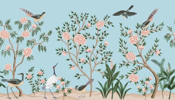 Sticker mural Flore Vintage
