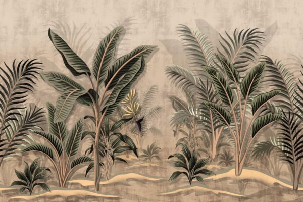 Peinture murale Forêt de palmiers