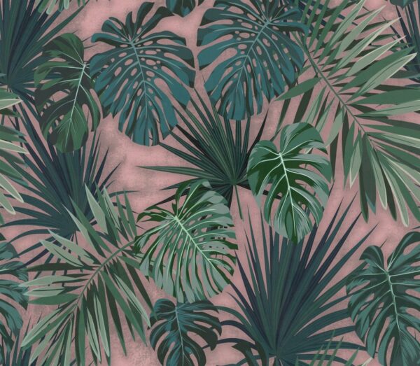 Peinture murale Rose Vert